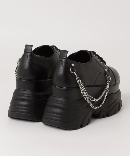 LOVEHUNTER(ラブハンター)の「LOVEHUNTER/+9.5cm 軽量厚底 4ホールチェーンスニーカー(2209)(スニーカー・レディース・ホワイト/ブラック・S/M/L/LL)」の3枚目の写真