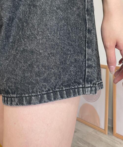 WEGO(ウィゴー)の「WEGO/デニムショートパンツ(デニムパンツ・レディース・ブラック/ブラック系その他/コバルトブルー/ライトインディゴブルー・X-SMALL/SMALL/MEDIUM/LARGE)」の5枚目の写真