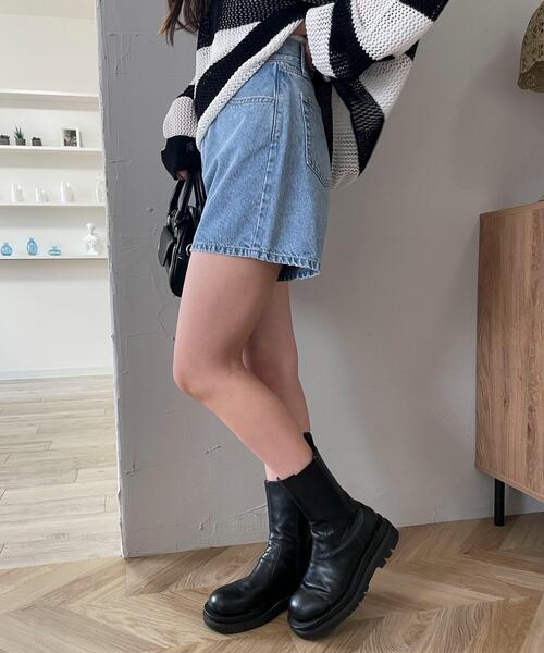 WEGO(ウィゴー)の「WEGO/デニムショートパンツ(デニムパンツ・レディース・ブラック/ブラック系その他/コバルトブルー/ライトインディゴブルー・X-SMALL/SMALL/MEDIUM/LARGE)」の19枚目の写真