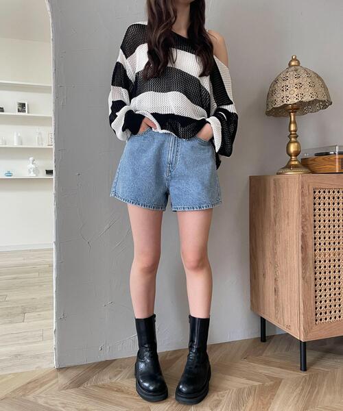 WEGO(ウィゴー)の「WEGO/デニムショートパンツ(デニムパンツ・レディース・ブラック/ブラック系その他/コバルトブルー/ライトインディゴブルー・X-SMALL/SMALL/MEDIUM/LARGE)」の22枚目の写真