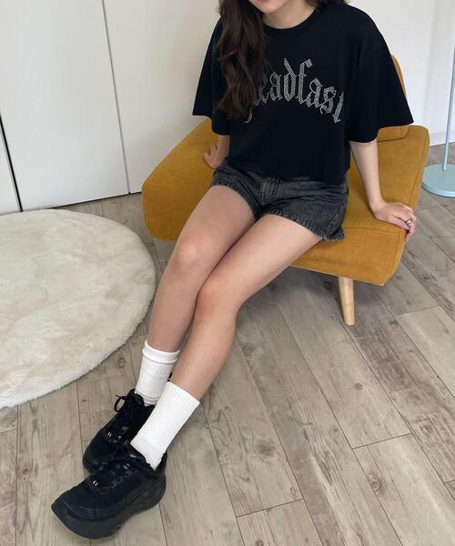 WEGO(ウィゴー)の「WEGO/デニムショートパンツ(デニムパンツ・レディース・ブラック/ブラック系その他/コバルトブルー/ライトインディゴブルー・X-SMALL/SMALL/MEDIUM/LARGE)」の16枚目の写真