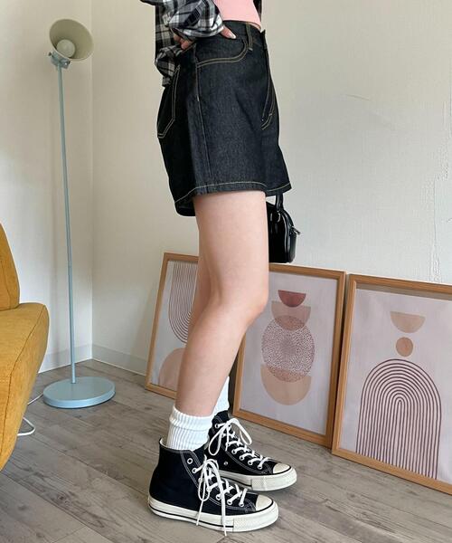 WEGO(ウィゴー)の「WEGO/デニムショートパンツ(デニムパンツ・レディース・ブラック/ブラック系その他/コバルトブルー/ライトインディゴブルー・X-SMALL/SMALL/MEDIUM/LARGE)」の10枚目の写真