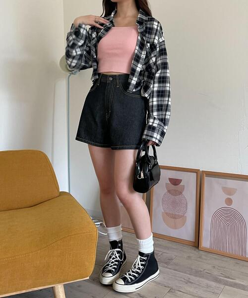 WEGO(ウィゴー)の「WEGO/デニムショートパンツ(デニムパンツ・レディース・ブラック/ブラック系その他/コバルトブルー/ライトインディゴブルー・X-SMALL/SMALL/MEDIUM/LARGE)」の12枚目の写真