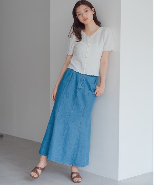 tシャツ 2025春夏新作 ぽこぽこカットトップス レディース セール】2025春夏新作 ぽこぽこカットトップス（Tシャツ