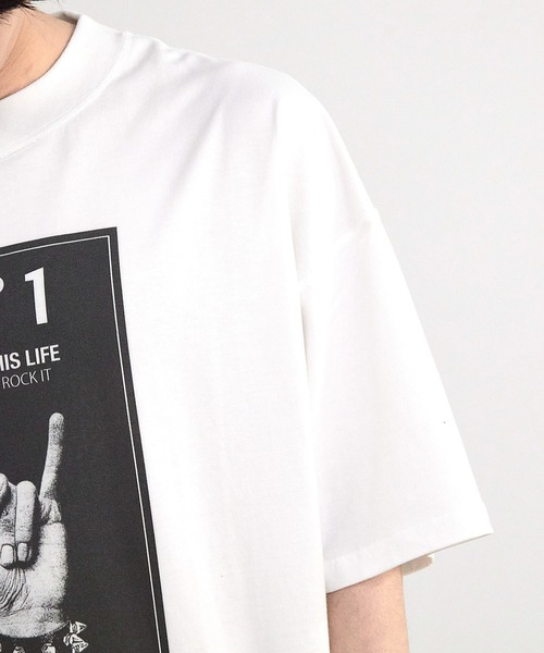 RATTLE TRAP(ラトルトラップ)の「【CHAOTIC】別注メロイックサインプリントオーバーサイズTシャツ(Tシャツ/カットソー・メンズ・ブラック/ホワイト・M/L/LL)」の15枚目の写真