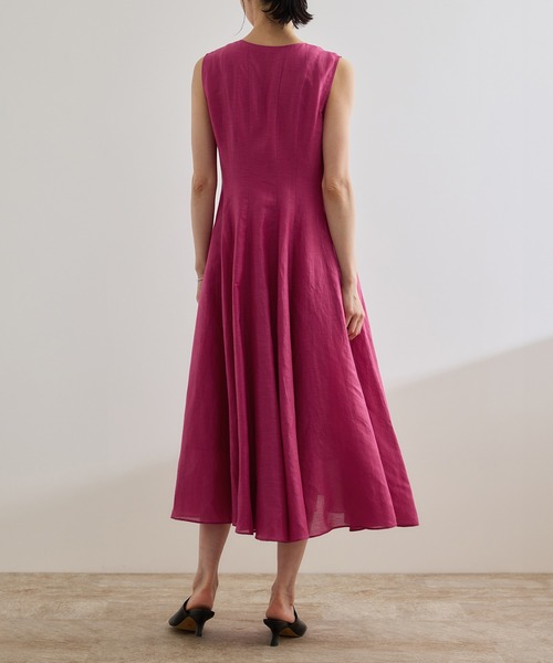 ROPE'(ロペ)の「【洗える】ブライトリネン パッチワンピース(ワンピース・レディース・ベージュ/ピンク・FREE)」の12枚目の写真