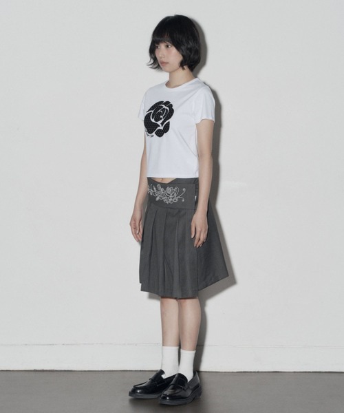 Midnight Move（ミッドナイトムーブ）の「Midnight Move／PEARLスカート（スカート・レディース・ブラック/グレー・SMALL）」の5枚目の写真