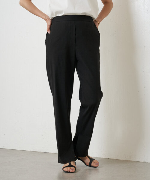 BEARDSLEY（ビアズリー）の「リネン混スリムパンツ（その他パンツ・レディース・ブラック/ベージュ系その他・FREE）」の10枚目の写真