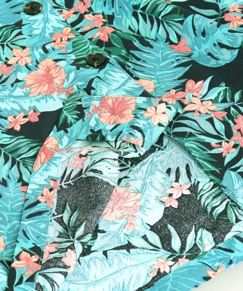 anap mimpi（アナップミンピ）の「ボタニカル柄 レーヨン 開襟 半袖 シャツ【セットアップ着用可】（シャツ/ブラウス・レディース・グリーン/ブラック・FREE）」の19枚目の写真