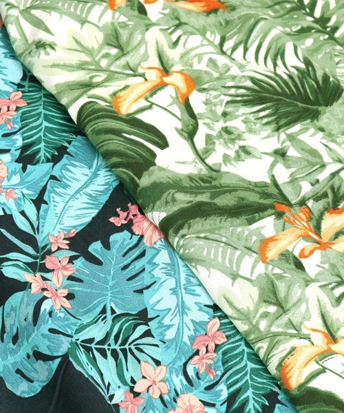 anap mimpi（アナップミンピ）の「ボタニカル柄 レーヨン 開襟 半袖 シャツ【セットアップ着用可】（シャツ/ブラウス・レディース・グリーン/ブラック・FREE）」の20枚目の写真