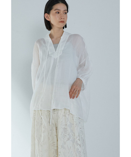 1er Arrondissement◆ブラウス/--/--/BLK/無地// ラッフルタイブラウス】｜1er Arrondissement（プルミエ アロン