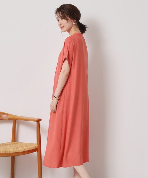 ITS'DEMO(イッツデモ)の「【接触冷感/手洗い可】強撚スラブスキッパーワンピース(ワンピース・レディース・ブルー/ブラック/ブルーグリーン/ピンク系・00)」の21枚目の写真