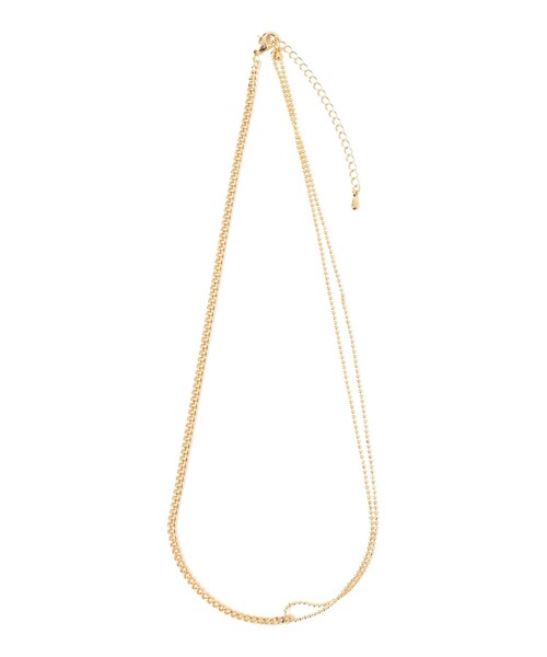B:MING by BEAMS（ビーミングバイビームス）の「ダブル チェーン ネックレス（ネックレス・レディース・シルバー/ゴールド・ONE SIZE）」の6枚目の写真