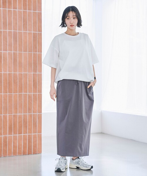 coen(コーエン)の「【接触冷感・UVカット】WELLTECT USA ナロースカート(スカート・レディース・ダークグレー/ダークブラウン/ブラック・FREE)」の4枚目の写真