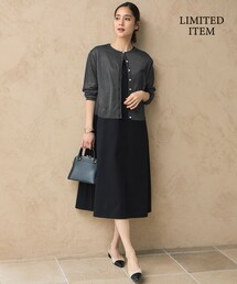 自由区（ジユウク）の「シアーカーデ×ジャージードレス セット（ワンピース）」