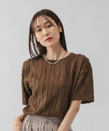 GLOBAL WORK | Beauteeジャガードプルオーバー半袖/455461(Tシャツ/カットソー)