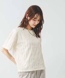 GLOBAL WORK | Beauteeジャガードプルオーバー半袖/455461(Tシャツ/カットソー)