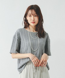 GLOBAL WORK | Beauteeジャガードプルオーバー半袖/455461(Tシャツ/カットソー)