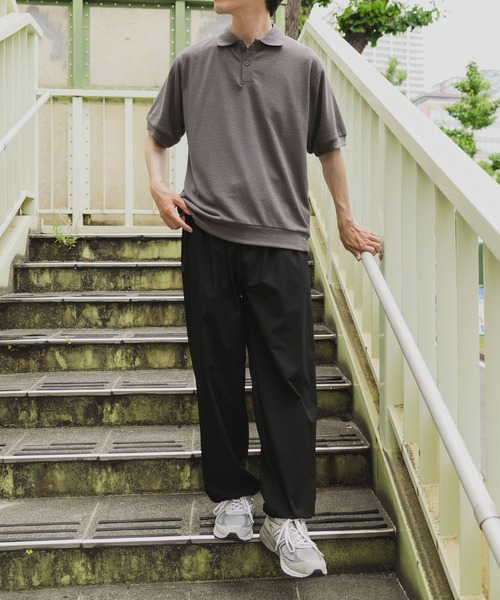 ITEMS URBANRESEARCH（アイテムズ アーバンリサーチ）の「クレープジョーゼットポロシャツ（ポロシャツ・メンズ・カーキ/ブラック/チャコールグレー・MEDIUM/LARGE）」の12枚目の写真