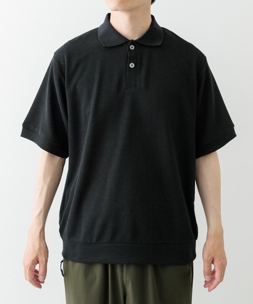 ITEMS URBANRESEARCH（アイテムズ アーバンリサーチ）の「クレープジョーゼットポロシャツ（ポロシャツ・メンズ・カーキ/ブラック/チャコールグレー・MEDIUM/LARGE）」の13枚目の写真