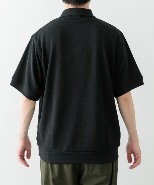ITEMS URBANRESEARCH（アイテムズ アーバンリサーチ）の「クレープジョーゼットポロシャツ（ポロシャツ・メンズ・カーキ/ブラック/チャコールグレー・MEDIUM/LARGE）」の15枚目の写真