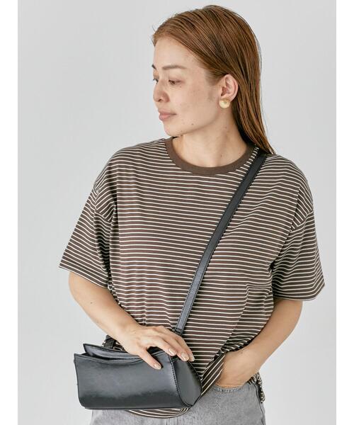 セール】【接触冷感】細ボーダーTシャツ（Tシャツ/カットソー