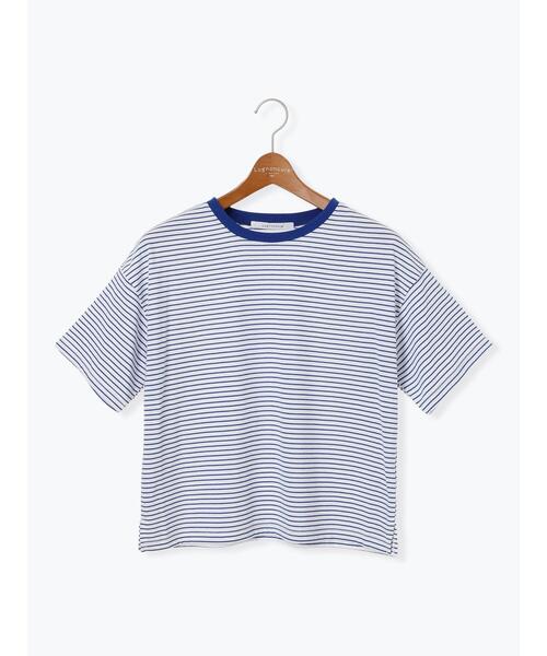 Lugnoncure(ルノンキュール)の「【接触冷感】細ボーダーTシャツ(Tシャツ/カットソー・レディース・ブラウン/ブラック/オフホワイト/ブルー・F)」の20枚目の写真