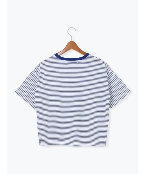 Lugnoncure(ルノンキュール)の「【接触冷感】細ボーダーTシャツ(Tシャツ/カットソー・レディース・ブラウン/ブラック/オフホワイト/ブルー・F)」の21枚目の写真