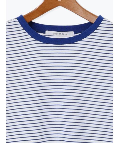 Lugnoncure(ルノンキュール)の「【接触冷感】細ボーダーTシャツ(Tシャツ/カットソー・レディース・ブラウン/ブラック/オフホワイト/ブルー・F)」の22枚目の写真