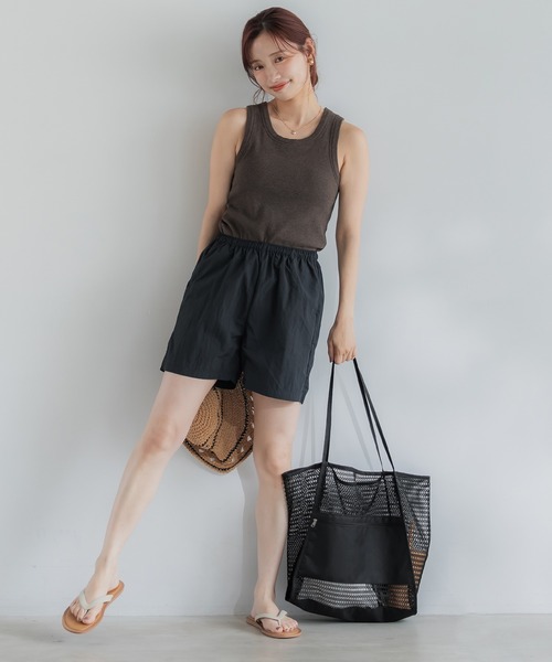 coca（coca）（コカ）の「メッシュトートバッグ（トートバッグ・レディース・オレンジ/ブラック・ONE SIZE）」の5枚目の写真