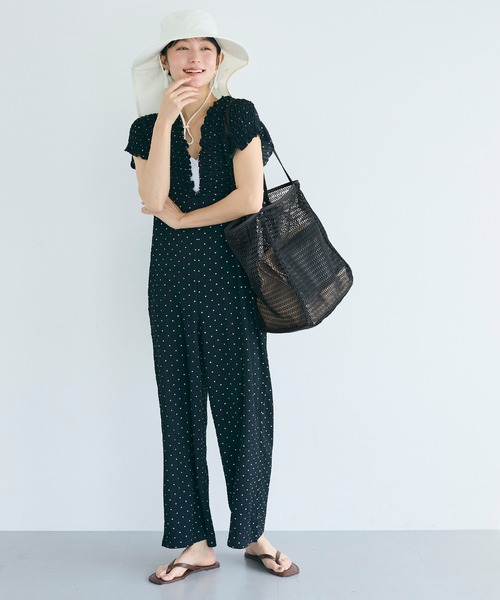 coca(coca)(コカ)の「\26ss新色追加/ メッシュトートバッグ(トートバッグ・レディース・オレンジ/ブラック・ONE SIZE)」の13枚目の写真