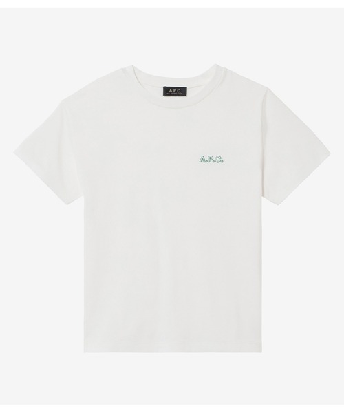 A.P.C.(アーペーセー)の「T-SHIRT BORDURES F(Tシャツ/カットソー・レディース・カーキ/ピンク系その他・S/M/L)」の2枚目の写真