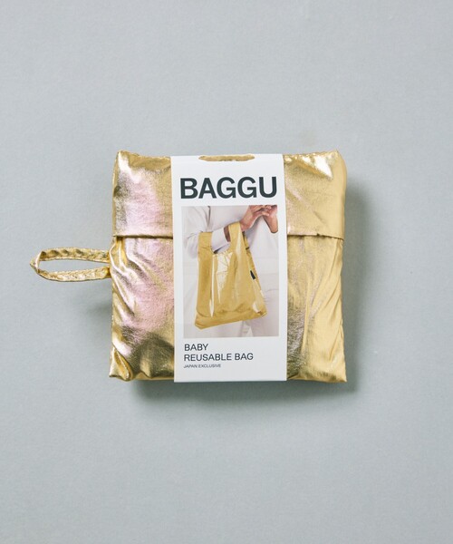 BAGGU（バグー）の「BAGGU/バグゥ BABY BAGGU メタリック ナイロン ベイビーバグゥメタリック（エコバッグ/サブバッグ・レディース・シルバー/ゴールド/ピンク・ONE SIZE）」の9枚目の写真