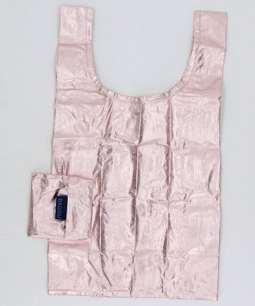BAGGU（バグー）の「BAGGU/バグゥ BABY BAGGU メタリック ナイロン ベイビーバグゥメタリック（エコバッグ/サブバッグ・レディース・シルバー/ゴールド/ピンク・ONE SIZE）」の13枚目の写真