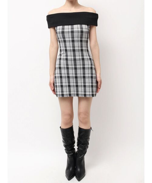 EATME(イートミー)の「Backカットアウトチェックワンピース(ワンピース・レディース・ブラック/オレンジ/ベージュ・FREE)」の20枚目の写真