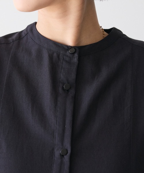 CRAFT STANDARD BOUTIQUE（クラフトスタンダードブティック）の「インド綿フレンチスリーブワンピース◆（シャツワンピース・レディース・ブラック/レッド・FREE）」の13枚目の写真