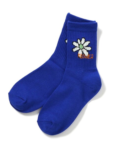 BREEZE(ブリーズ)の「お花・ファイヤーソックス(ソックス/靴下・キッズ・ライム/ブラック/アイボリー/ブルー・15 /18/21)」の9枚目の写真