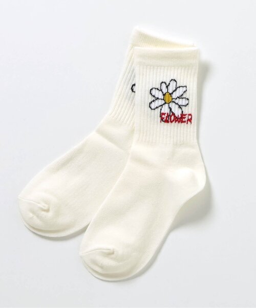 BREEZE(ブリーズ)の「お花・ファイヤーソックス(ソックス/靴下・キッズ・ライム/ブラック/アイボリー/ブルー・15 /18/21)」の10枚目の写真