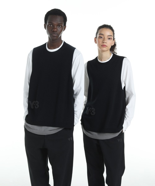 トップス Y-3 CLASSIC KNIT FULLZIP SWEATER Y-3（ワイスリー）の「M CL KNIT FULL-ZIP SWEATER（ニット