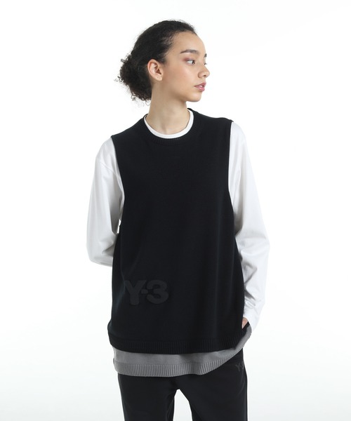 Y-3（ワイスリー）の「Y-3 LOGO KNIT VEST（ニット/セーター・メンズ・ブラック・LARGE/MEDIUM/SMALL/X-SMALL/XX-SMALL）」の2枚目の写真