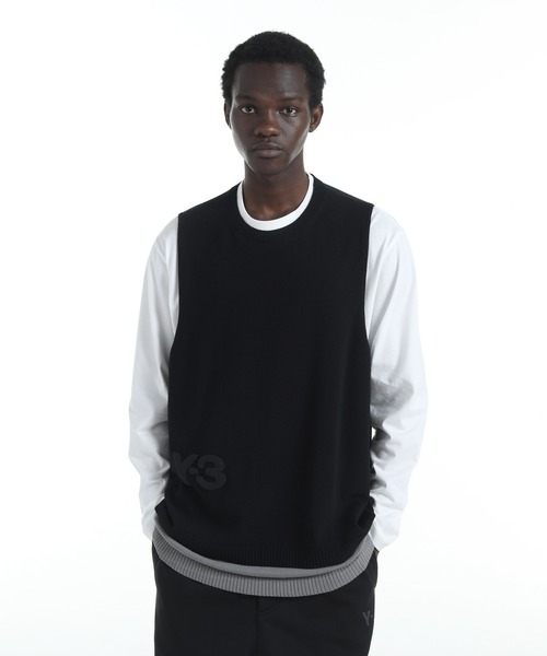 Y-3（ワイスリー）の「Y-3 LOGO KNIT VEST（ニット/セーター・メンズ・ブラック・LARGE/MEDIUM/SMALL/X-SMALL/XX-SMALL）」の3枚目の写真