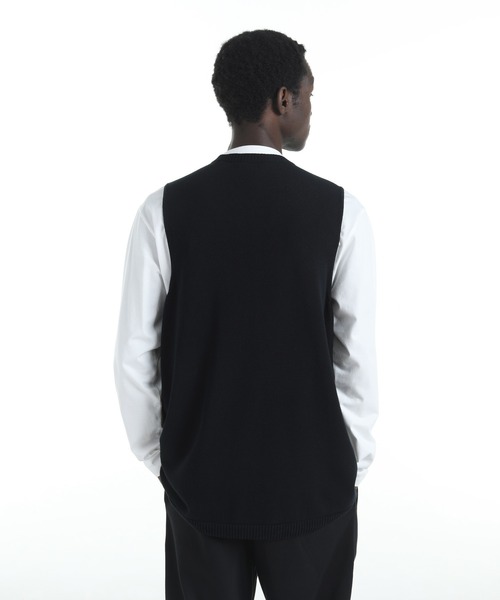 Y-3（ワイスリー）の「Y-3 LOGO KNIT VEST（ニット/セーター・メンズ・ブラック・LARGE/MEDIUM/SMALL/X-SMALL/XX-SMALL）」の4枚目の写真