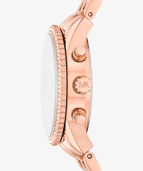 MICHAEL KORS(マイケルコース)の「RITZ パヴェ ローズゴールドトーン ウォッチ(アナログ腕時計・レディース・ゴールド系・FREE)」の2枚目の写真