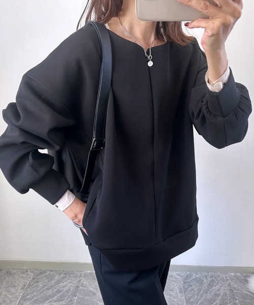 ダンボールフロント2wayクルーネックプルオーバー Emma Taylor