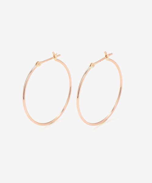 ESTELLE(エステール)の「K10 ピンクゴールド フープ ピアス ESTELLE/エステール(ピアス(両耳用)・レディース・ピンクゴールド・-)」の1枚目の写真