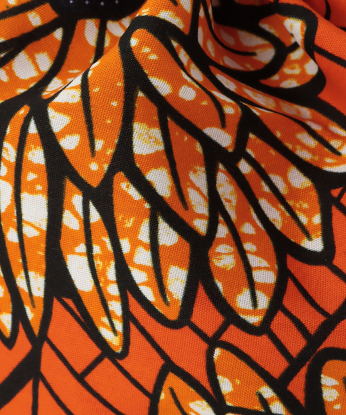 B.C STOCK（ベーセーストック）の「AFRICAN SQUARE/アフリカンスクエア パーニュ 巾着バッグ マチあり（ショルダーバッグ・レディース・イエロー/オレンジ/ブルー・FREE）」の11枚目の写真