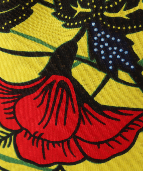 B.C STOCK（ベーセーストック）の「AFRICAN SQUARE/アフリカンスクエア パーニュ 巾着バッグ マチあり（ショルダーバッグ・レディース・イエロー/オレンジ/ブルー・FREE）」の12枚目の写真