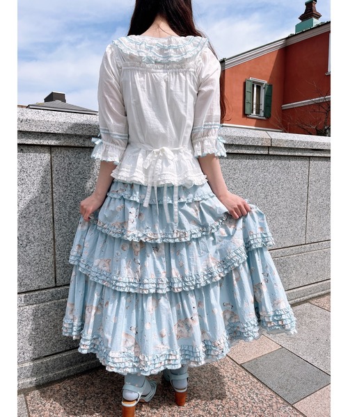 【新品】売れ筋商品|||ピンクハウス★フリルいっぱいブラウス 綿ローン 茶系 ゆったりAライン♪ピコレース♪残布付き z13978 新品】ピンクハウス☆フリルいっぱいブラウス 綿ローン 茶系