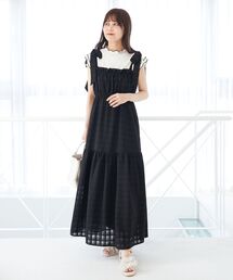 肩リボンキャミワンピース