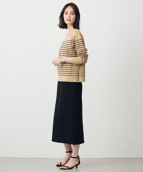 J.PRESS Ladies（J.プレス レディス）の「バスクボーダー カットソー（Tシャツ/カットソー・レディース・パープル系1/ライトグレー系1/黄土色系1・SMALL）」の9枚目の写真
